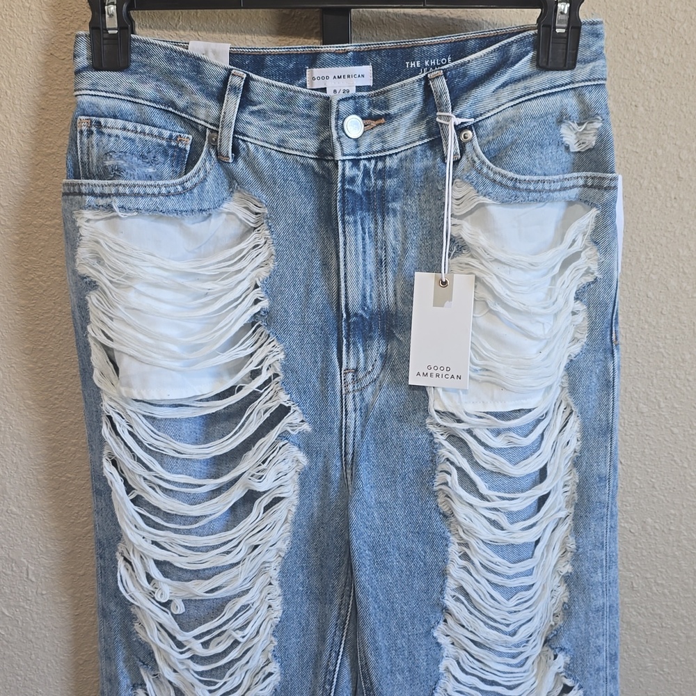 NWT Good American Khloe Jeans Size 8 - Picture 6 of 13